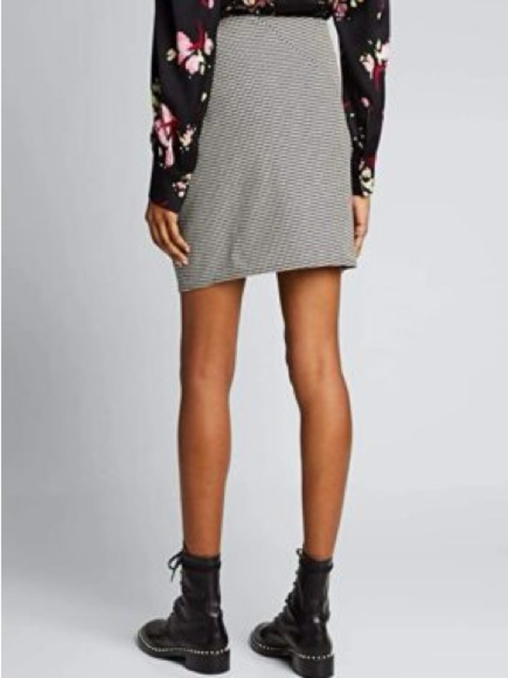 A.L.C. Jupiter Houndstooth Mini Skirt sz 0 - Picture 9 of 10